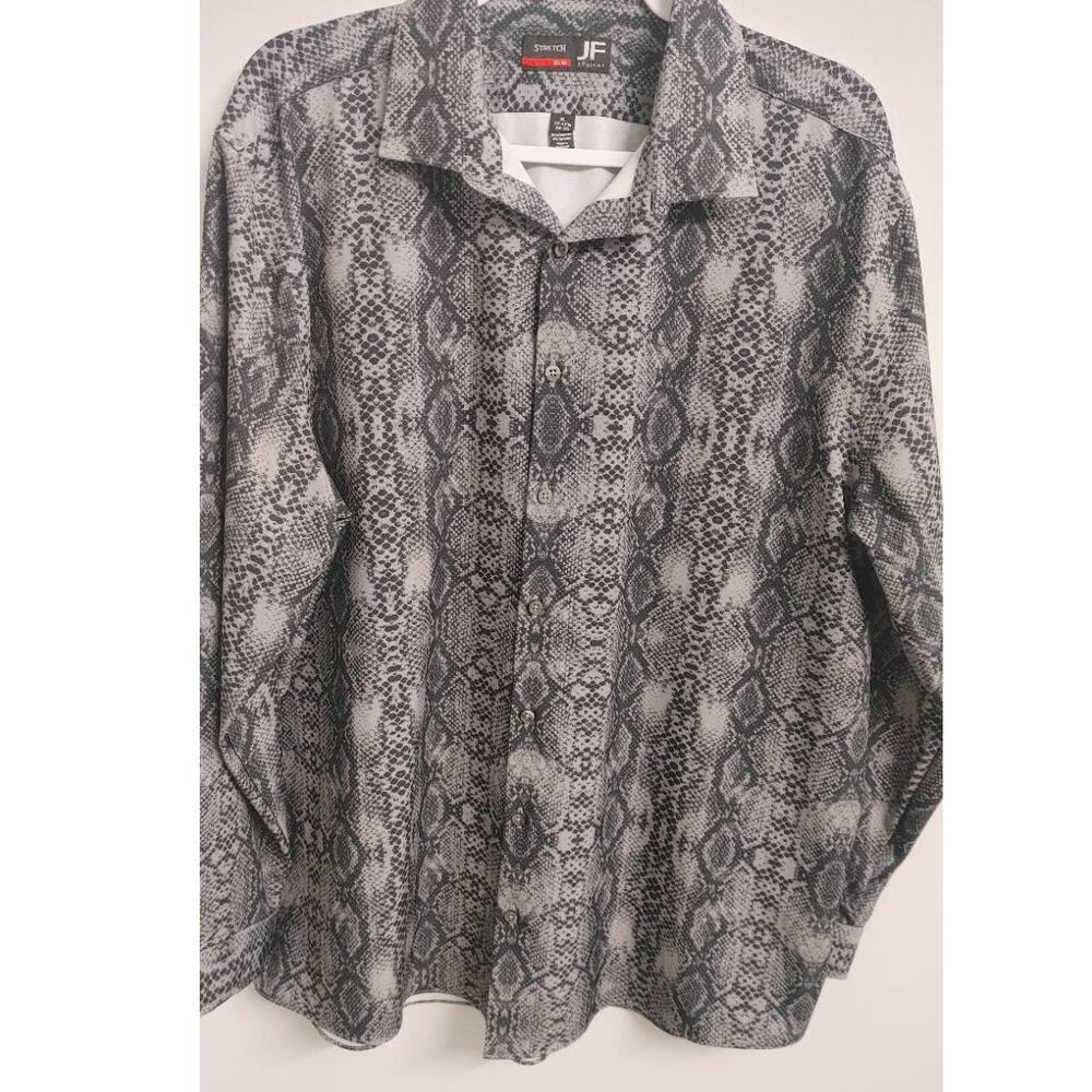 JF J. Ferrar Shirt Button Up Slim XL 17-17 1/2  34-35